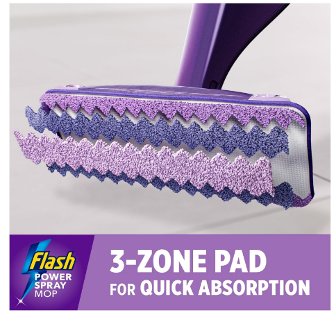 Flash Power Spray Mop Floor Cleaner Starter Kit (1 Washable Pad + 17 Disposable Pads), Spray Mops For Floors, All-In-One Spray System For Your Floors, Floor...