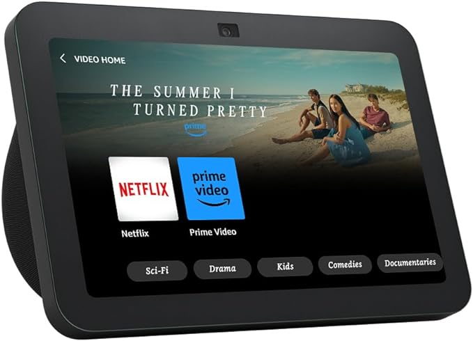 Echo Show 8 (Newest gen) | HD smart touchscreen with spatial audio, smart home hub and Alexa | Charcoal