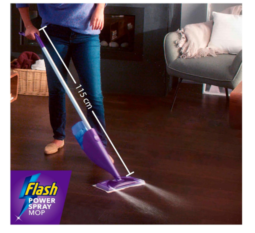 Flash Power Spray Mop Floor Cleaner Starter Kit (1 Washable Pad + 17 Disposable Pads), Spray Mops For Floors, All-In-One Spray System For Your Floors, Floor...