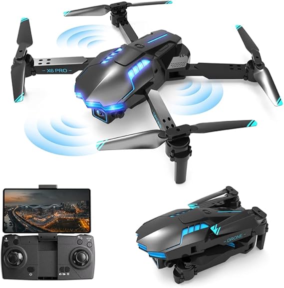 Drone with 1080P HD Camera for Kids and Adults, RC Quadcopter Foldable Drone for Beginners, Toys for Boys and Girls Christmas Gifts