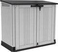 Keter Store It Out Nova Outdoor Garden Furniture Storage Shed Light Grey with Dark Grey Lid, 5 year Warranty