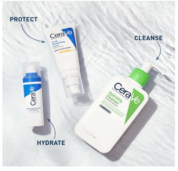 CeraVe Hydrating Cleanser for Normal to Dry Skin with Hyaluronic Acid and 3 Essential Ceramides