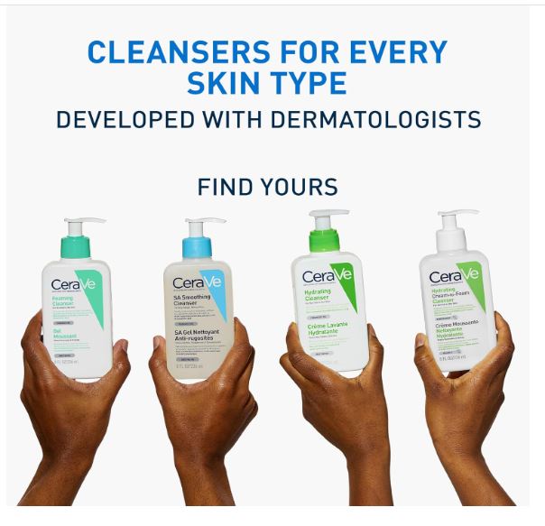 CeraVe Hydrating Cleanser for Normal to Dry Skin with Hyaluronic Acid and 3 Essential Ceramides