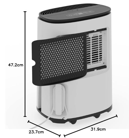 MeacoDry Arete® One 10L dual Dehumidifier & HEPA air purifier for smaller sized houses or flats - prevents damp and condensation - ultra-quiet, low...