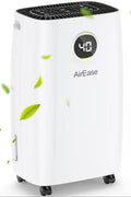 12L/Day Compressor Dehumidifier with 2.5L Water Tank, Quiet & Energy Efficient Dehumidifiers with Laundry Drying, Humidity Sensor & Indicator, 24H...
